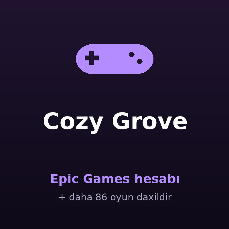 Cozy Grove — Epic Games hesabı