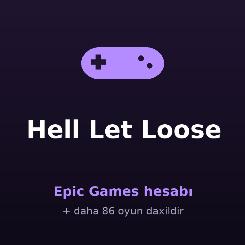 Hell Let Loose — Epic Games hesabı Satışı - AppBazar