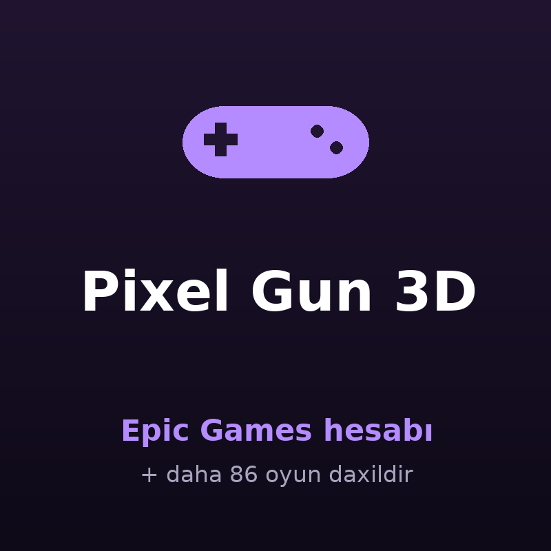 Pixel Gun 3D — Epic Games hesabı Satışı - AppBazar