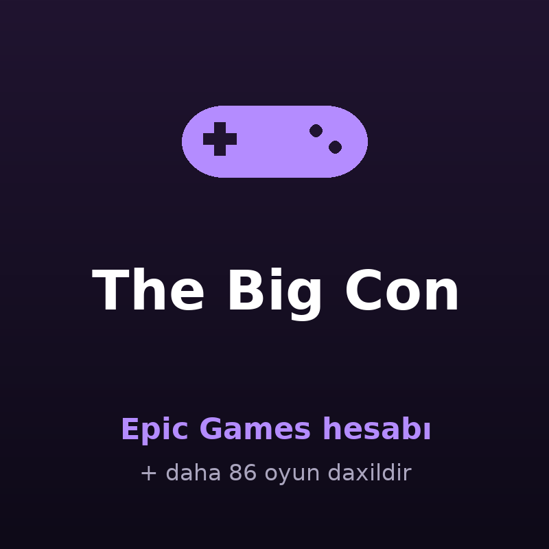 The Big Con — Epic Games hesabı satışı