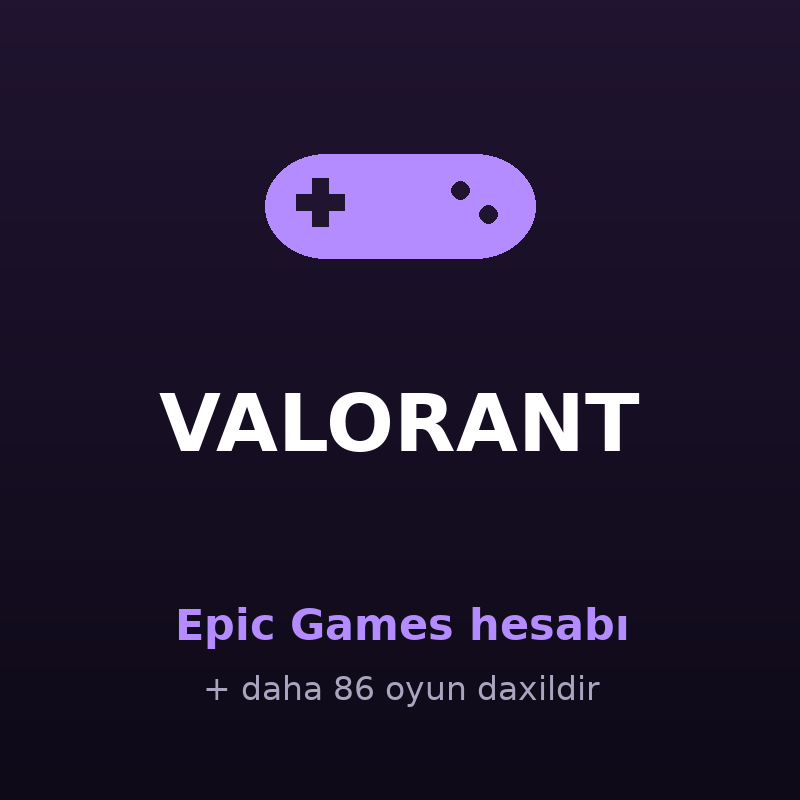 VALORANT — Epic Games hesabı satışı
