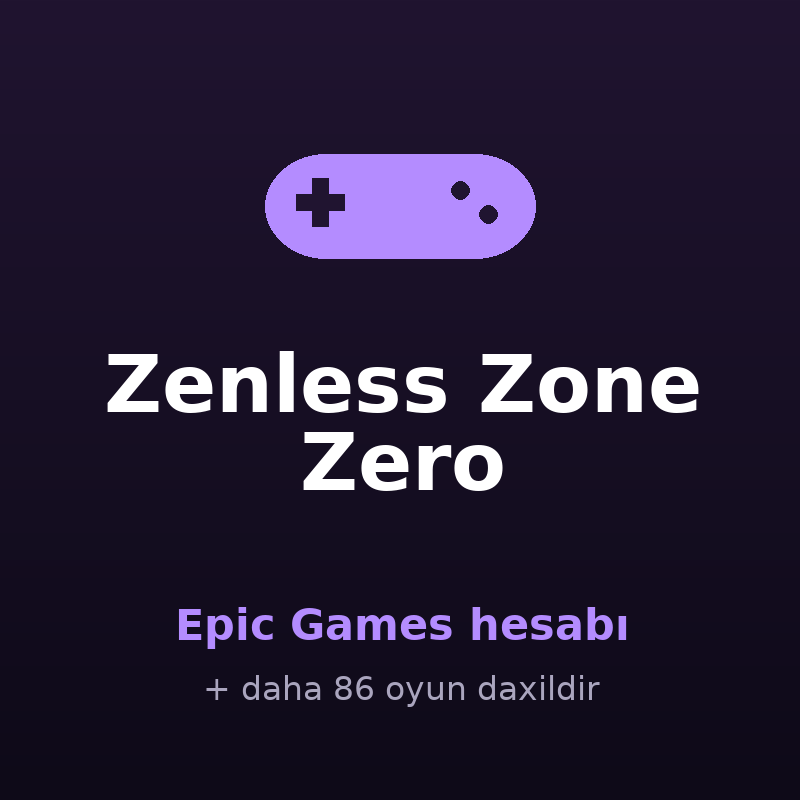 Zenless Zone Zero — Epic Games hesabı Satışı - AppBazar